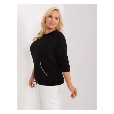 Black women's cotton blouse plus size