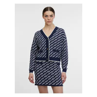 Orsay Navy Blue Women's Patterned Cardigan - Women's