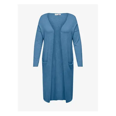 Blue Ladies Long Cardigan ONLY CARMAKOMA Esly - Ladies