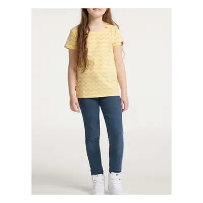 Yellow Girly Patterned T-Shirt Ragwear Violka Chevron - Girls