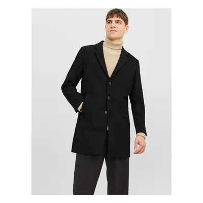 Black men's coat with wool Jack & Jones Morrison - Men