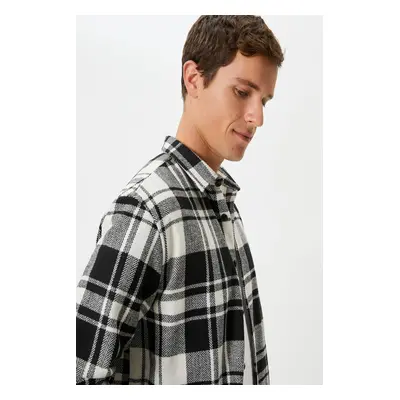 Koton Lumberjack Shirt Classic Collar Long Sleeve with Buttons