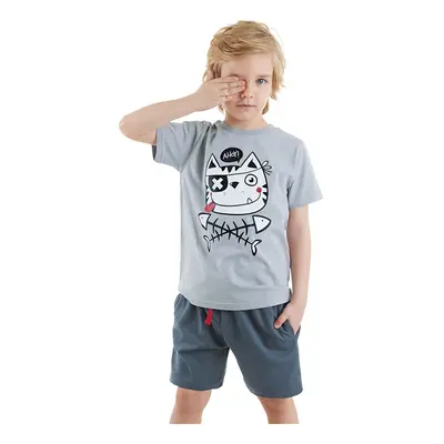 Denokids Ahoy Cat Boy Summer T-shirt Shorts Set