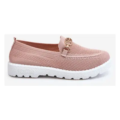 Women's slip-on sneakers with decoration Pink Alena