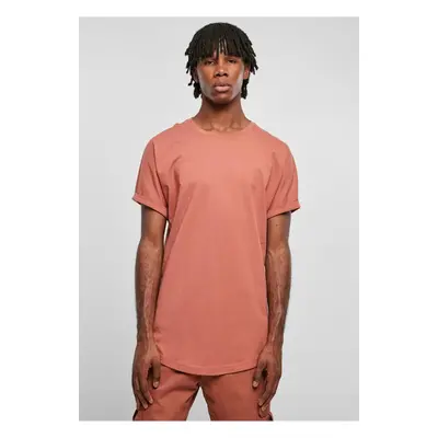 Long Shaped Terracotta Turnup Tee