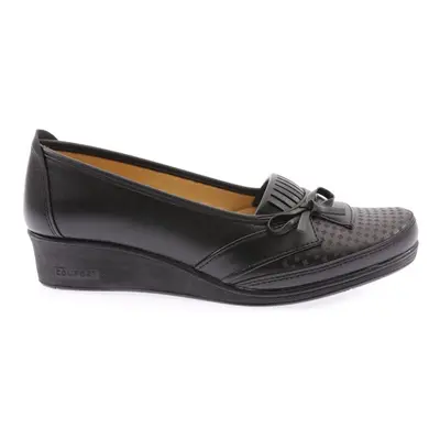 DGN 006-22y Women's Bow Detailed Laser Comfort Shoes Black