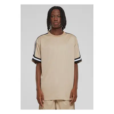 Men's Oversized Stripes Mesh T-Shirt - unionbeige