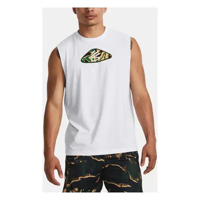 Under Armour Tank Top Curry SLVS Tee-WHT - Men's