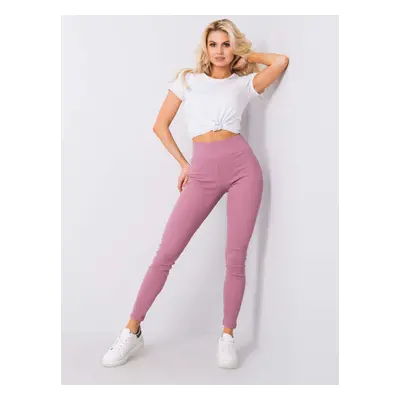 Alapvető poros rózsaszín csíkos leggings