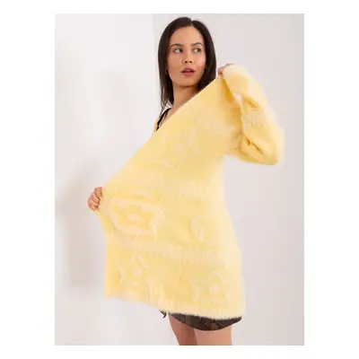 Light yellow long oversize cardigan