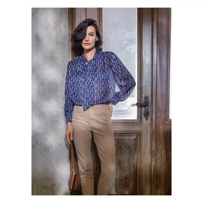 Orsay Blue Ladies Patterned Blouse - Women