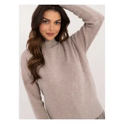 Beige women's turtleneck sweater