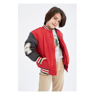 DEFACTO Boy Water Repellent College Collar Bomber Jacket