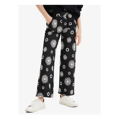 Black Girly Patterned Trousers Desigual Tessa - Girls