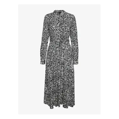 Women's grey patterned shirt dress VERO MODA Deb - Women