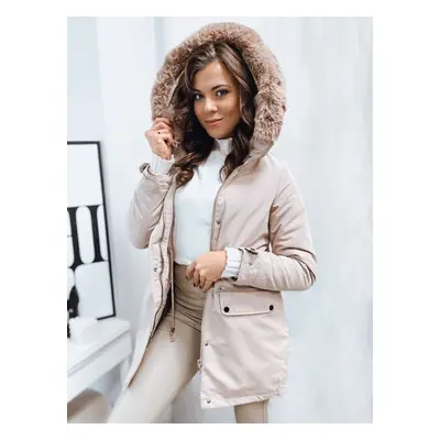 Women's parka jacket SNOWFALL beige Dstreet