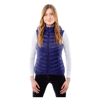 Women's quilted vest GLANO - dark blue