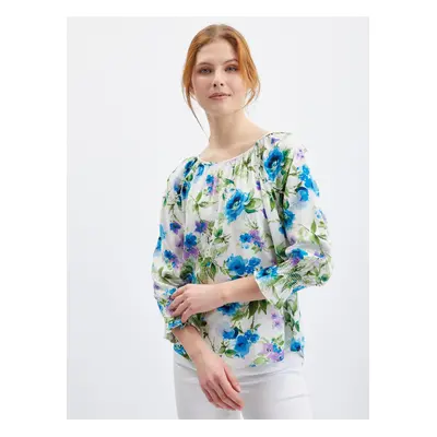 Orsay Purple-Cream Women's Floral Blouse - Women