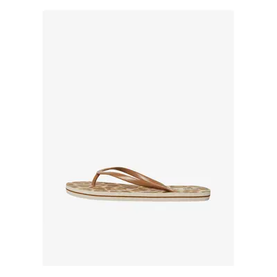 Brown patterned flip-flops VERO MODA Selma - Women