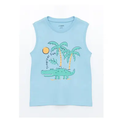 LC Waikiki Crew Neck Sleeveless Printed Baby Boy Singlet