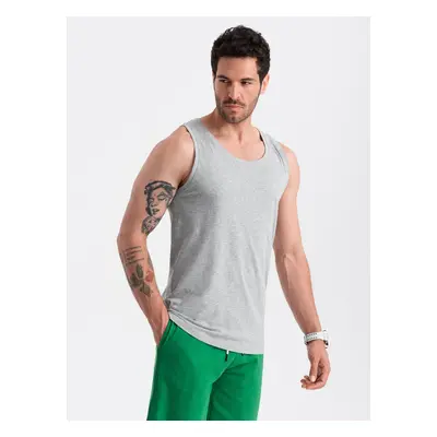 Ombre Men's BASIC cotton tank top - grey melange