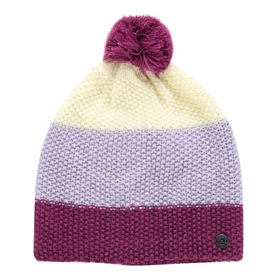 Winter hat with pompom ALPINE PRO DELORE pastel lilac