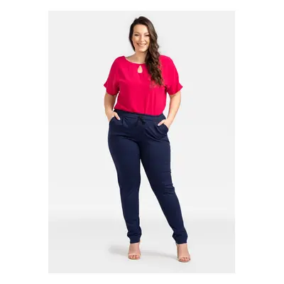 Karko Woman's Trousers Z786 Navy Blue