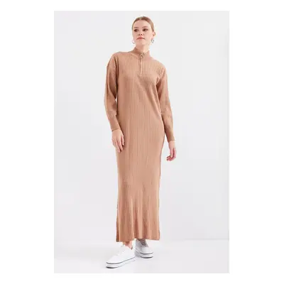 Bigdart Full-length Knitwear Dress - Tan