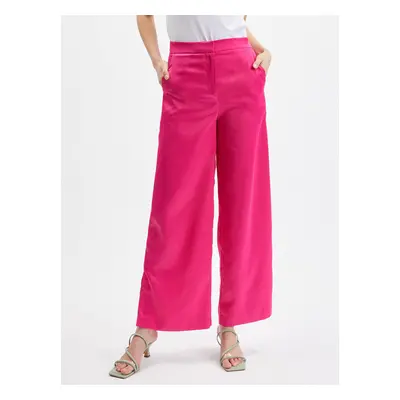 Orsay Pink Ladies Wide Shortened Pants - Women