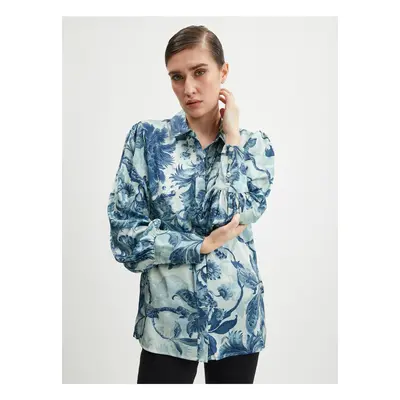 Blue Ladies Floral Shirt Guess Raven - Women