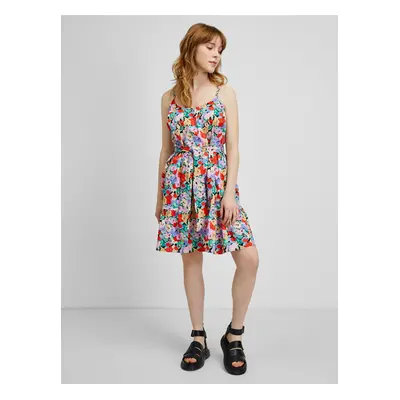 Red-blue floral dress ONLY Charlot - Women