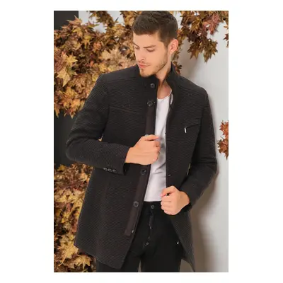 PLT8369 DEWBERRY COAT-PATTERNED LIGHT BLACK