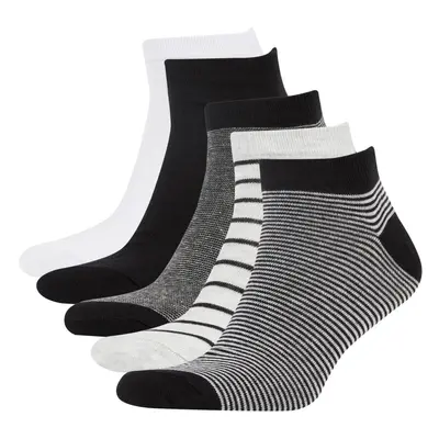 DEFACTO Men's 5-Pack Cotton Ankle Socks