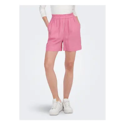 Pink Womens Linen Shorts ONLY Tokyo - Women