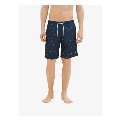 Dark blue mens patterned swimwear Tom Tailor - Men