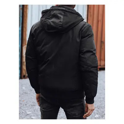 Men's winter jacket with detachable hood black Dstreet