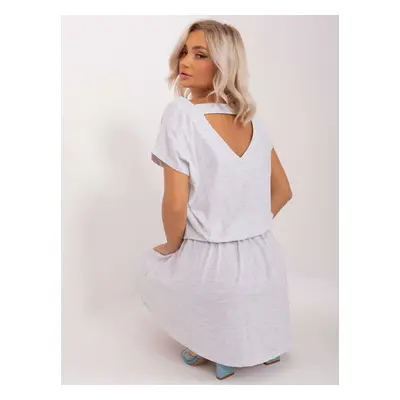 Light grey flared basic dress