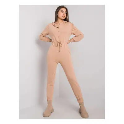 Camel Cotton Jumpsuit