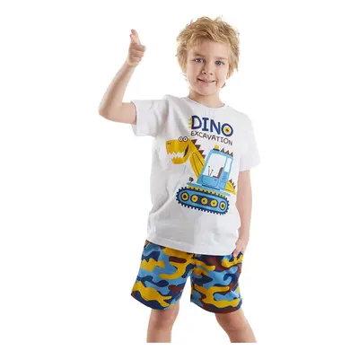 Denokids Dino Goose Boy Summer T-shirt Camouflage Shorts Set