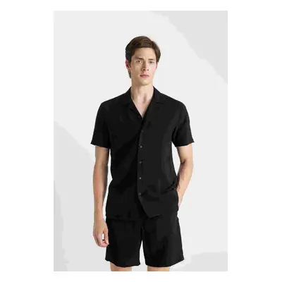 DEFACTO Modern Fit Polo Neck Aerobin Short Sleeve Shirt