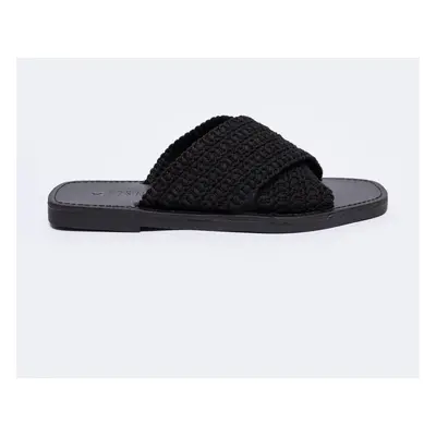 Women's Big Star Flat Slippers Black