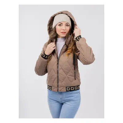 Women's quilted jacket GLANO - brown