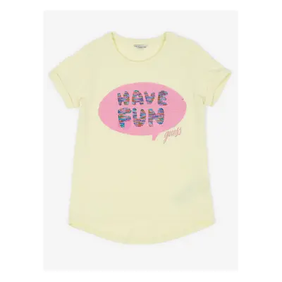 Light yellow girly T-shirt Guess - Girls