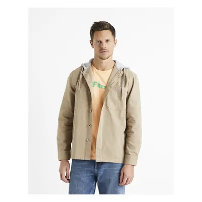 Celio Denim Hooded Shirt Dadenim - Men