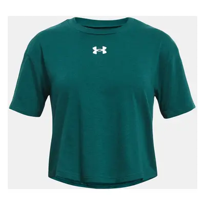 Under Armour T-Shirt UA CROP SPORTSTYLE LOGO SS-BLU - Girls