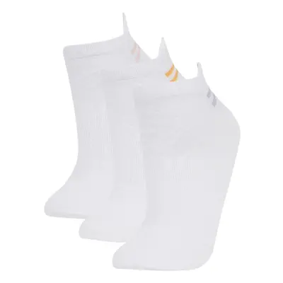 DEFACTO Women's 3-Pack Cotton Ankle Socks