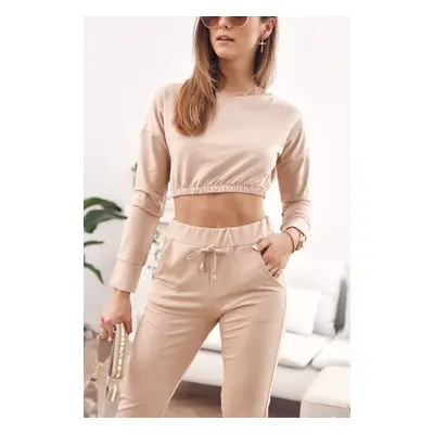 Basic Beige Sports Tracksuit