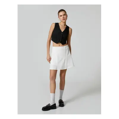 Koton Mini Short Skirt A-Line High Waist Relaxed Fit