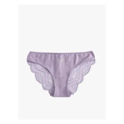 Koton Cotton Brazilian Panties with Lace Print Detail on the Back