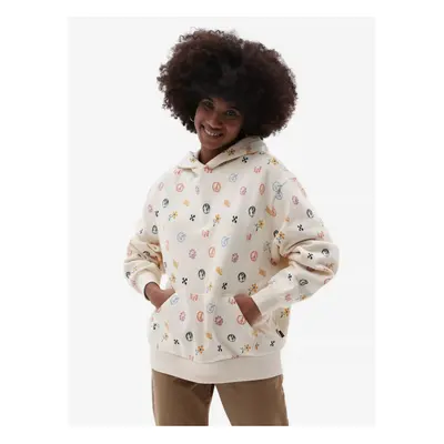 Cream Women's Patterned Hoodie VANS - Women